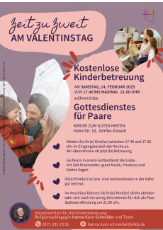 Valentinstag 14.02.2026 - kostenlose Kinderbetreuung 